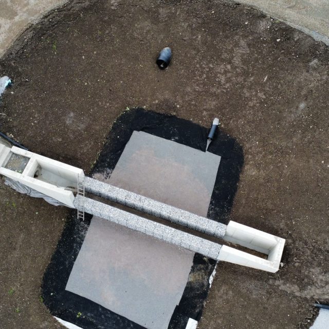 Retentionsbodenfilter mit NeiG QUADRO Gabionen