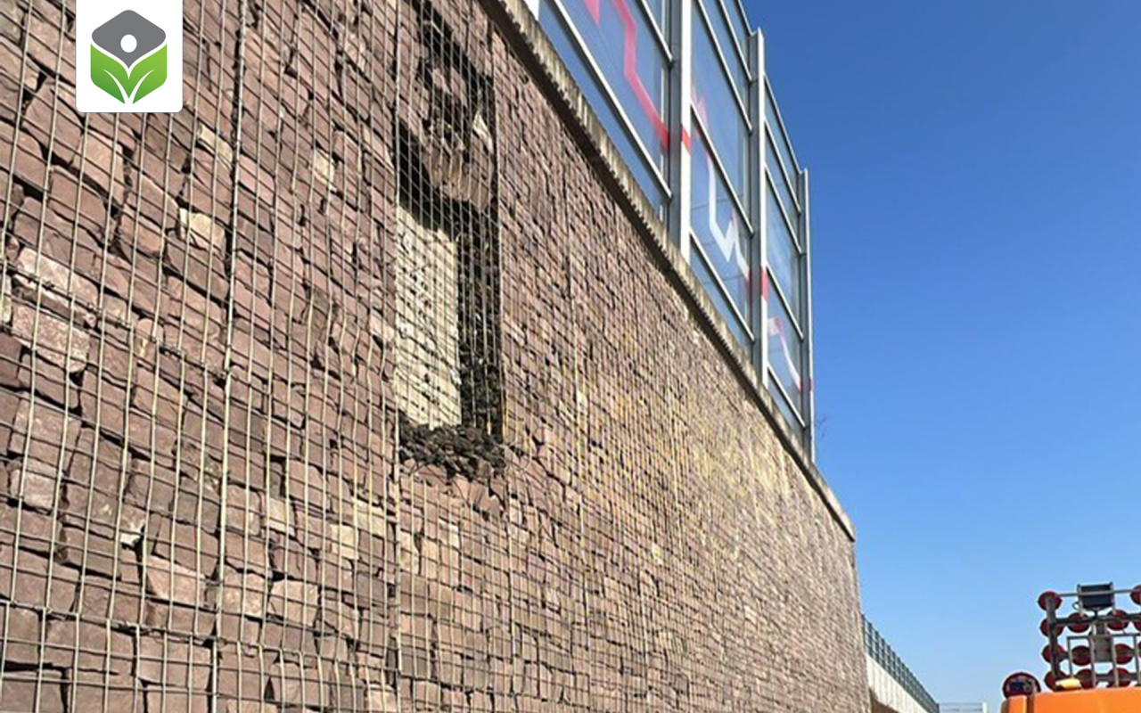 Neisser Lärmschutz Gabionen A7 Kassel 1